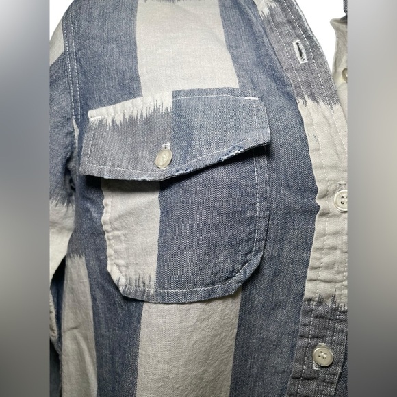 Current/Elliott Perfect Shirt Color Block Button Down Top Small NWOT - Picture 4 of 8